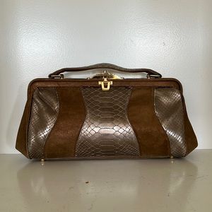 Via Spiga Leather & Snake Handbag